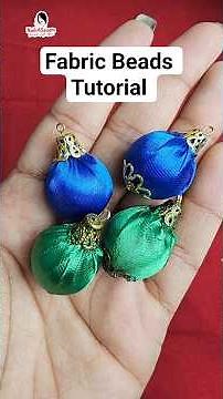 How to make fabric Beads Easy DIY #fabric #beads