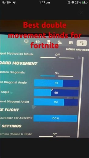 The best double movement settings For Fortnite