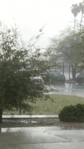 A look at a massive downpour of hail in Arizona as the region gets hit with an unexpected pop up storm. | 12News
