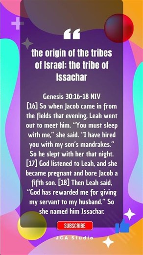 the origin of the tribes of Israel : the tribe of Issachar