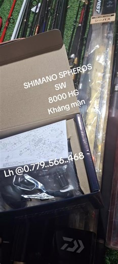 máy câu nhật hàng xách tay mới 100% shimano spheros sứ 8000 HG.