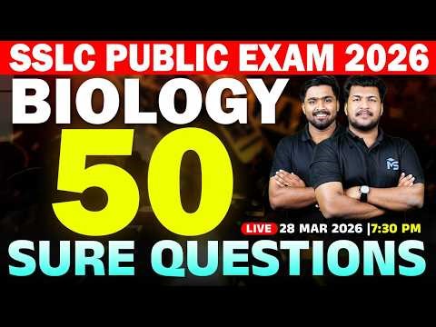 SSLC Public Exam 2026 | Biology 50 Sure Questions | LIVE | MS SOLUTIONS