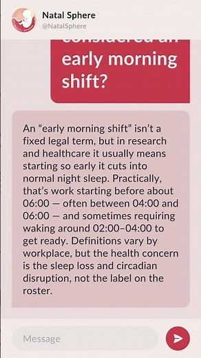 What's considered an early morning shift?