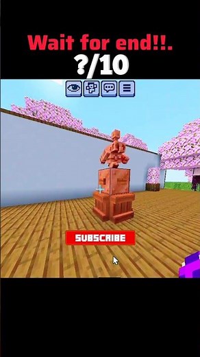 Simple Minecraft Statue Build 🗿 Easy & Clean Design! 😳 #shorts