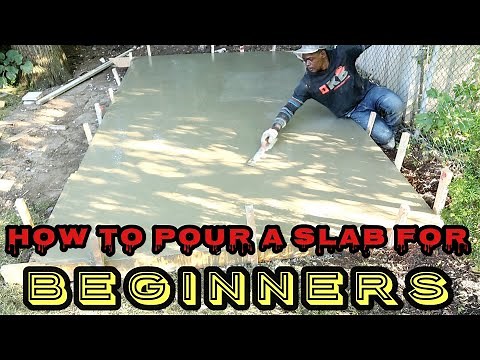 how to frame and pour a concrete slab