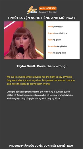 Luyện Nghe Tiếng Anh Với Taylor Swift