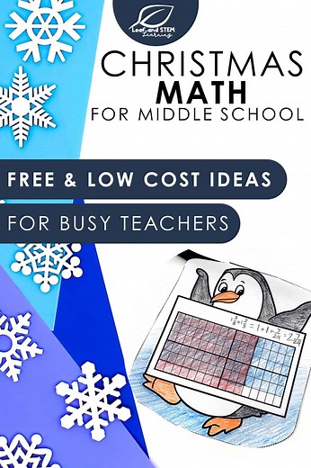 Christmas Math for Middle School - Leaf and STEM Learning