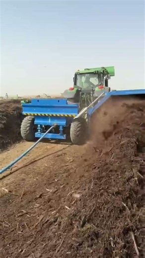 Efficient Tractor-Pulled Compost Windrow Turner for Commercial Composting