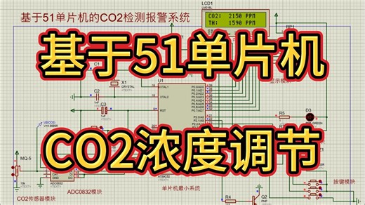 基于51单片机的二氧化碳检测及调节系统 （仿真＋程序）