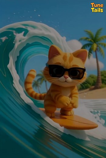 Surfing Cat With Sunglasses?! So Cute! Watch this adorable cat ride the waves in full style! From gentle waves to big surfing moments, this cute beach adventure will make your day brighter. Hit Like, Follow, Share for more adorable animations! #KidsToys #babysafety #TuneTails #fbreelsfypシ゚viralシ #fbreelsfypシ゚ #fbreelsvideo #reelsfbシ #reelsviralシfb #fbyシvideo #fbreels2025ツ #fbreelsfypシ゚viralfbreelsfypシ゚viral #kidsfriendlyreels #3dcartoon #cuteanimals #BeachVibes #ViralReels #AdorableMoments #FunR