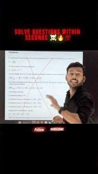 Solve JEE Mains Question in 5 Seconds! 😱🤯 #shorts #jeemain