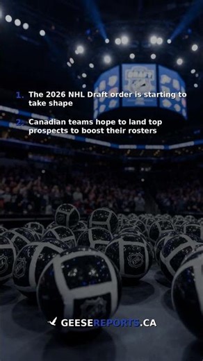 2026 NHL Draft Lottery Order Taking Shape