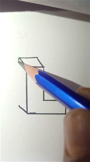 3D 'L' || HOW TO DRAW 3D 'L' || #shorts