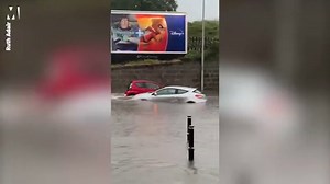 Severe flooding in Aberdeen causes cars to float