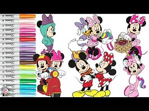 Disney Minnie Mouse Coloring Book Pages Minnie Mickey Daisy Selfie Fun Scooter Time