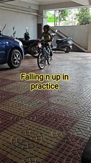 cycle learning curve, falling and getting up in practice session, learning still loading 😀