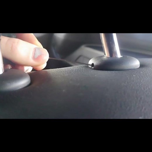 HEADREST: Removal Pin Hole Release #seatcovers #automobile