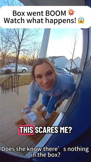 Porch exploding package box, prank 😁#porchpiratecaught #glitter #prank #ringdoorbell #package