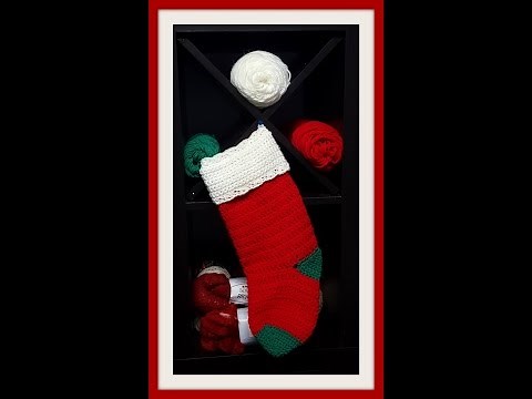 (Revised)How to Crochet a "Quick and Easy Stocking"-Video 1 of 2