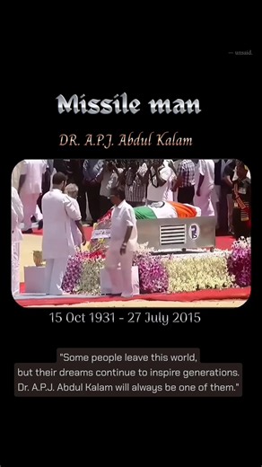 Gone, but never forgotten. Dr. A.P.J. Abdul Kalam lives on through every dream. 🇮🇳🕊️ #missileman
