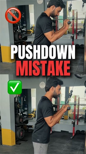 How To Do Tricep Pushdown Properly 💪 FIX These Mistakes for Bigger Arms | Pushdown Form Tips #shorts