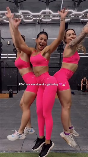 BOXR GYM: Home of CrossFit Downtown Miami on Instagram: "Matching pink outfits, heavy lifts & some gymnastics ✅ best way to catch up 💅🏼🫰🏻 @anabra7 @elisafaria1 @tanaguirre1 our coaches and members know how to make fitness fun! @resilientactive making latinas reunion happen 💥"