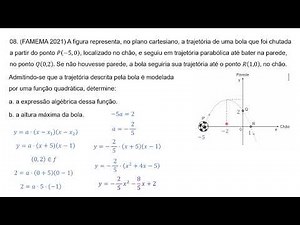 1o ano - Função quadrática - Lista de problemas - Questão 08 - Chute bola parábola