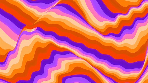 An animation of a hand drawn colorful groovy psychedelic background Free Stock Video Footage