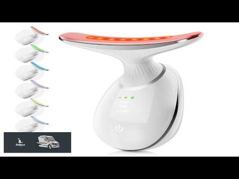 Face and Neck Massager Handheld Red Light Therapy for Face 7 Color