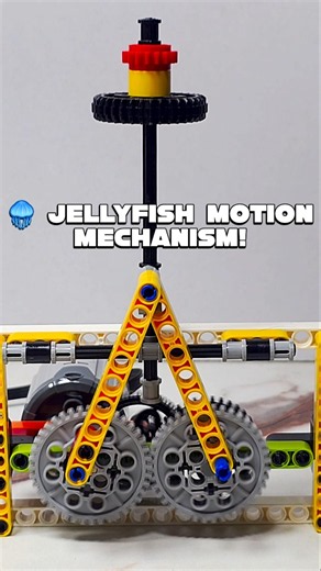 LEGO Technic Jellyfish Mechanism 🪼 Amazing Gear & Linkage Motion! #lego #technic #mechanical #shorts