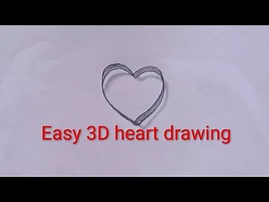 How to 3D heart easily#simple pencil sketch tutorial#easy drawing for beginners#
