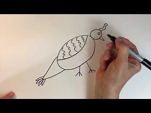 Q— Learn to draw a QUAIL with shapes, and more!--Video for preschool and kindergarteners!