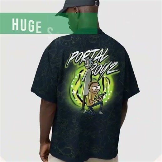 T-shirt Rick et Morty Oversize - Portal Boyz