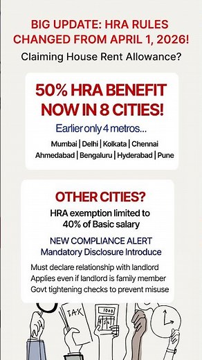 📢 Big HRA Changes from April 1, 2026! | New Metro Cities & Compliance 🏙️ #HRA #salariedemployees