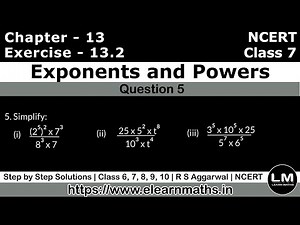 Exponents and Powers | Class 7 Exercise 13.2 Question 5 | NCERT | Learn Maths