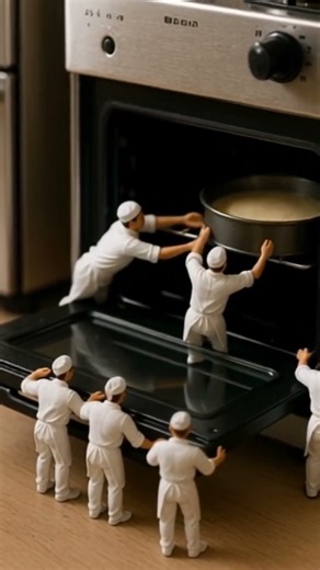 Tiny Chefs Bake a Chocolate Cake | Miniature Cooking with AI Animation 🍫🎂