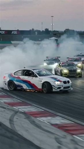 Insane BMW Drift: Taking the Lead at Twilight