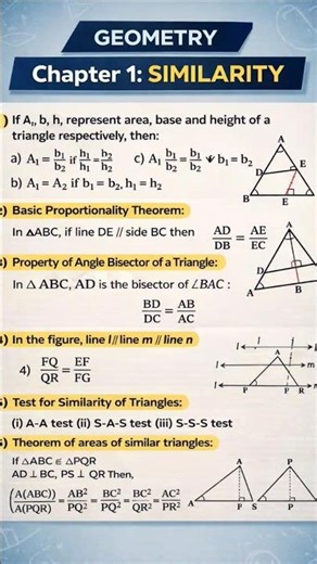 🎯 SSC 2027: Geometry Chapter 1 - Similarity | 100% IMP Formulas! 🚀 | Maharashtra SSC Board ,#sscexam