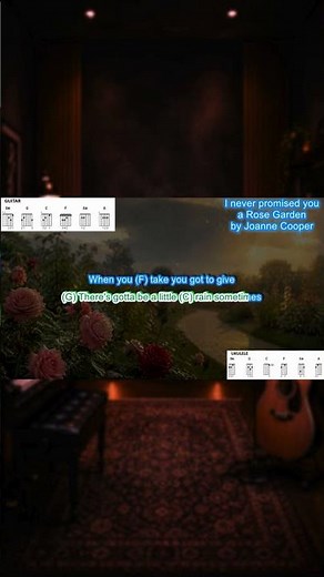 Rose Garden WITH VOCALS play along with scrolling guitar chords and lyrics