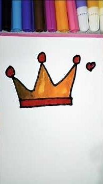 How to Crown Drawing Easy 👑 #crown #arts #draw
