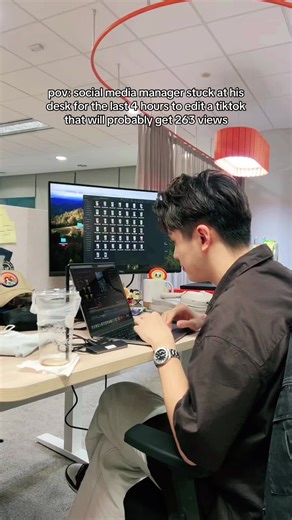 this meme will get more views than the video he's editing #proofmewrong #tiktokedit #officehumor