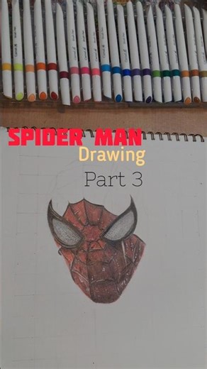 Spider-Man Drawing Part 3: Final Web-Slinging Details!#SpiderMan #DrawingTutorial #ArtSeries #Marvel