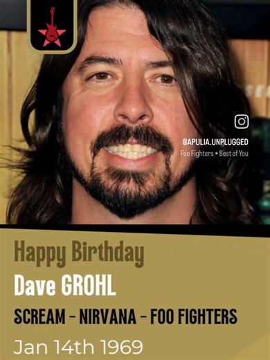 🎸 On a day like today, rock beats stronger: Dave Grohl blows out his candles carrying decades of relentless rhythms, pure energy, and a passion that has shaped generations. Born in Warren, Ohio, raised between drums and adrenaline, Grohl has turned his life into a sonic march that goes far beyond mere rock. 🥁 His first big leap into the music scene came behind the kit of Scream, but it was with Nirvana that Dave entered the global arena: an explosion of power and sensitivity that rewrote the r
