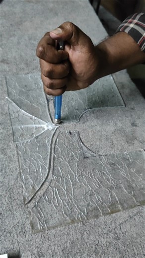 borosil glass cutting and cut out #experiment #glasscutting #shorts