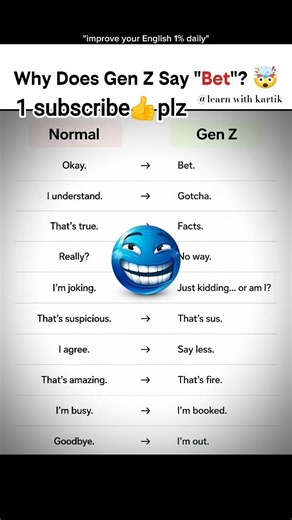 Why Does Gen Z Say "Bet"? #genz #texting #slang #genzslang #english #shorts #learn #learnenglish