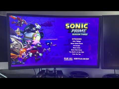 Sonic Prime (Season 3) Blu-ray Menu. (Disc 3) (TV Series)