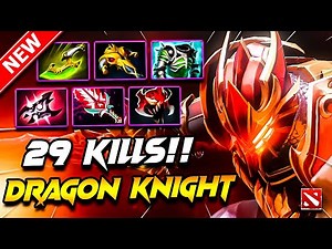 Dota 2 DRAGON KNIGHT Gameplay | ( x29 Kills!! ) Dragon Knight DOTA 2 Carry Build Pro Gameplay 7.39