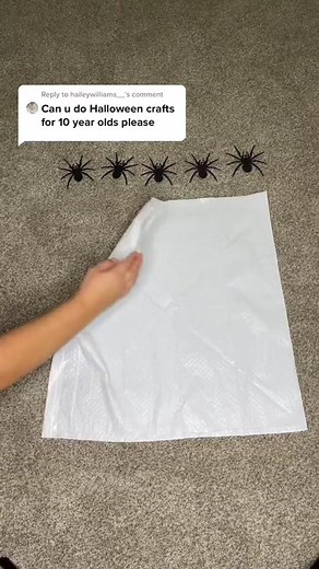 DIY Halloween Spider Webs: Easy Garbage Bag Craft