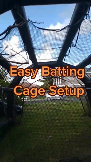 Mobile batting cage setup #battingcage #baseball #softball #fypシ #trainingtime #trainingathome #bahamas #piasports #piapanthers