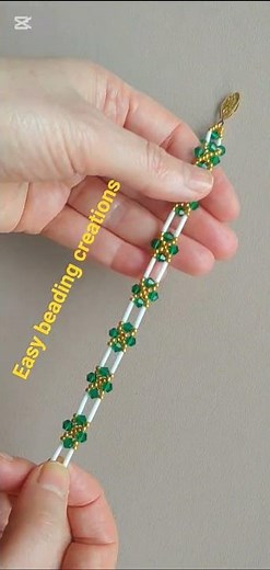 DIY elegant bracelet . Handmade beads bracelet.